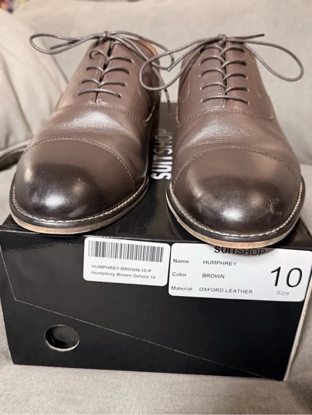 Brown Leather Cap-Toe Oxford - Men's Dress Shoe